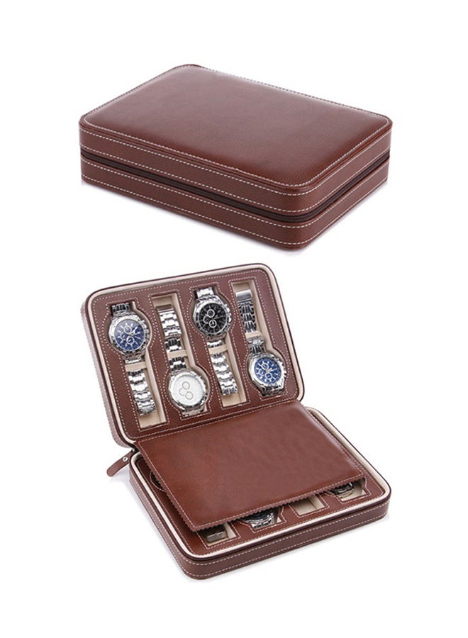 unisex 8-Grid PU Leather Watch Box QJ1535C8
