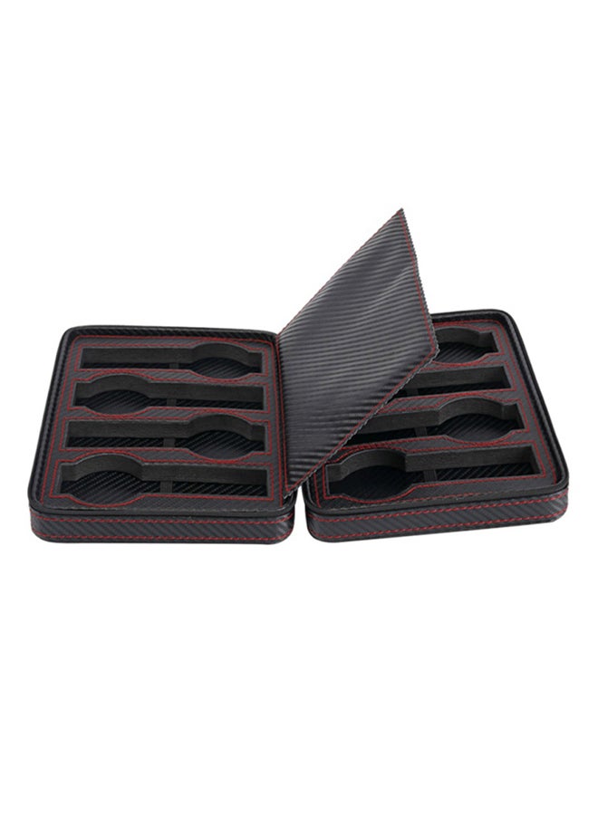 ساندا علبة تخزين الساعات من جلد البولي يوريثان مكوّنة من 8 فتحات طراز QJ1536B8 - Image 2