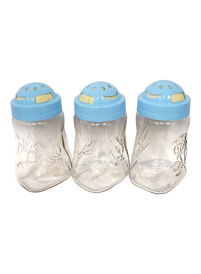 3-Piece Salt And Pepper Canister Set Clear/Blue 3 x 370ml - v1544185965/N19837974A_1