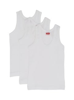3-Piece Cotton Vest White