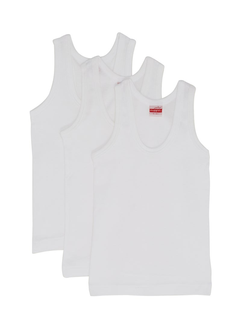 SLUGGER - 3-Piece Cotton Vest White - Image 1