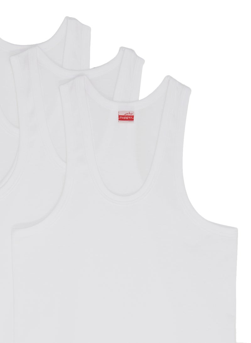 SLUGGER 3-Piece Cotton Vest White - Image 3