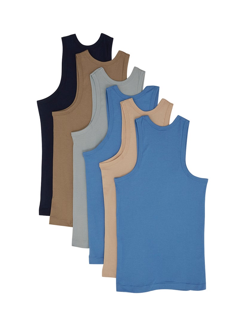 SLUGGER 6-Piece Cotton Vest Multicolour - Image 2