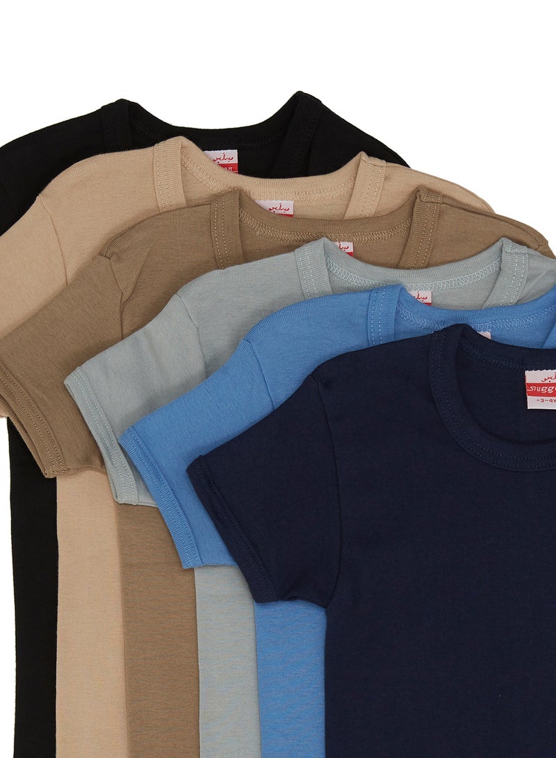 SLUGGER 6-Piece Round Neck Undershirt Assorted - Image 3