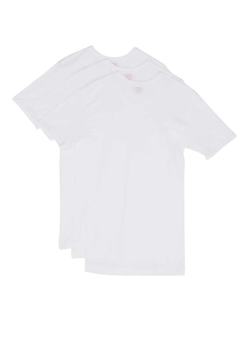 SLUGGER - 3-Piece Cotton Round Neck Undershirt White - Image 1