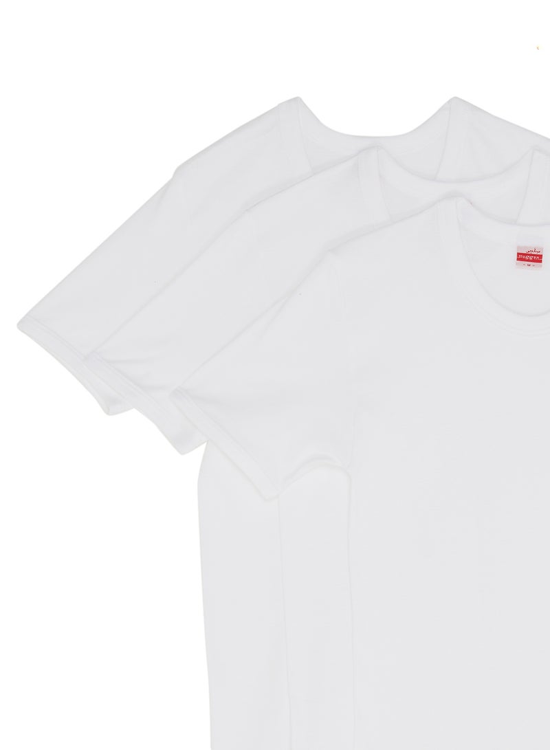 SLUGGER - 3-Piece Cotton Round Neck Undershirt White - Image 1