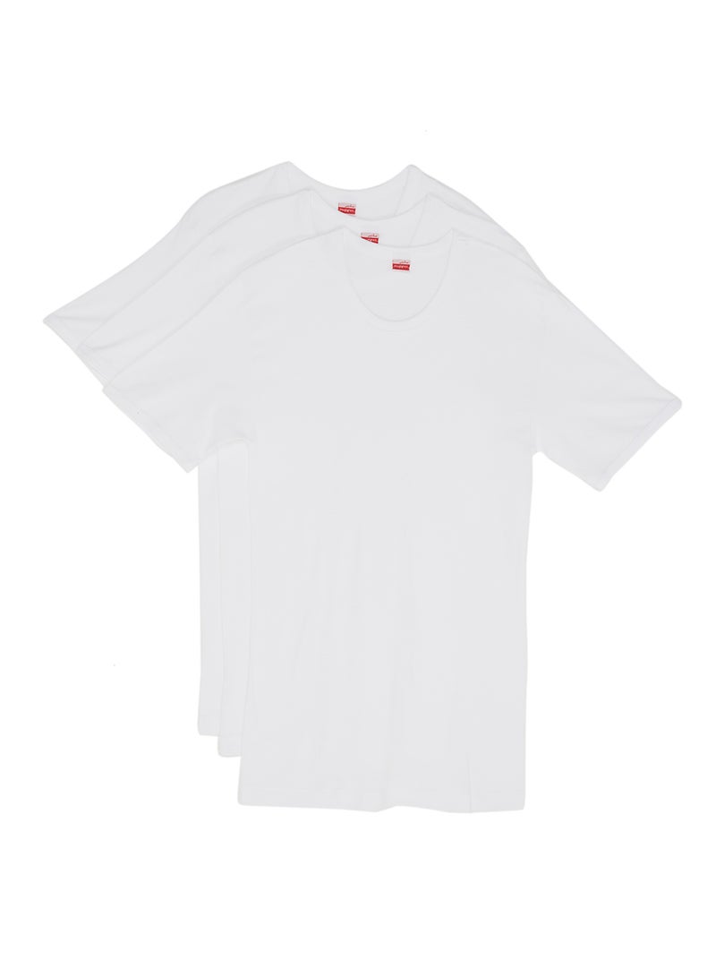 SLUGGER 3-Piece Cotton Round Neck Undershirt White - Image 1