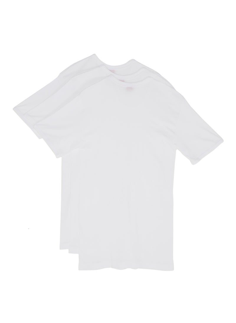 SLUGGER 3-Piece Cotton Round Neck Undershirt White - Image 2