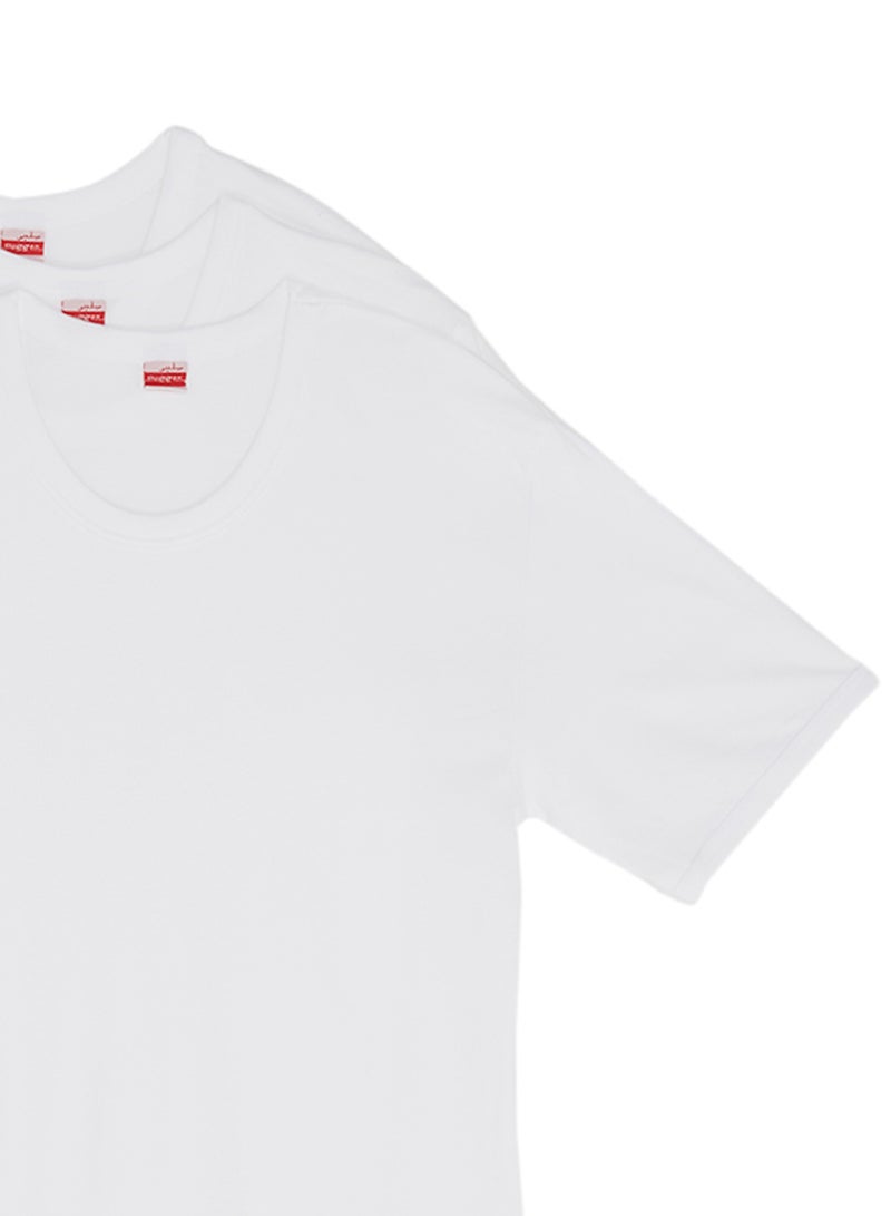 SLUGGER 3-Piece Cotton Round Neck Undershirt White - Image 3