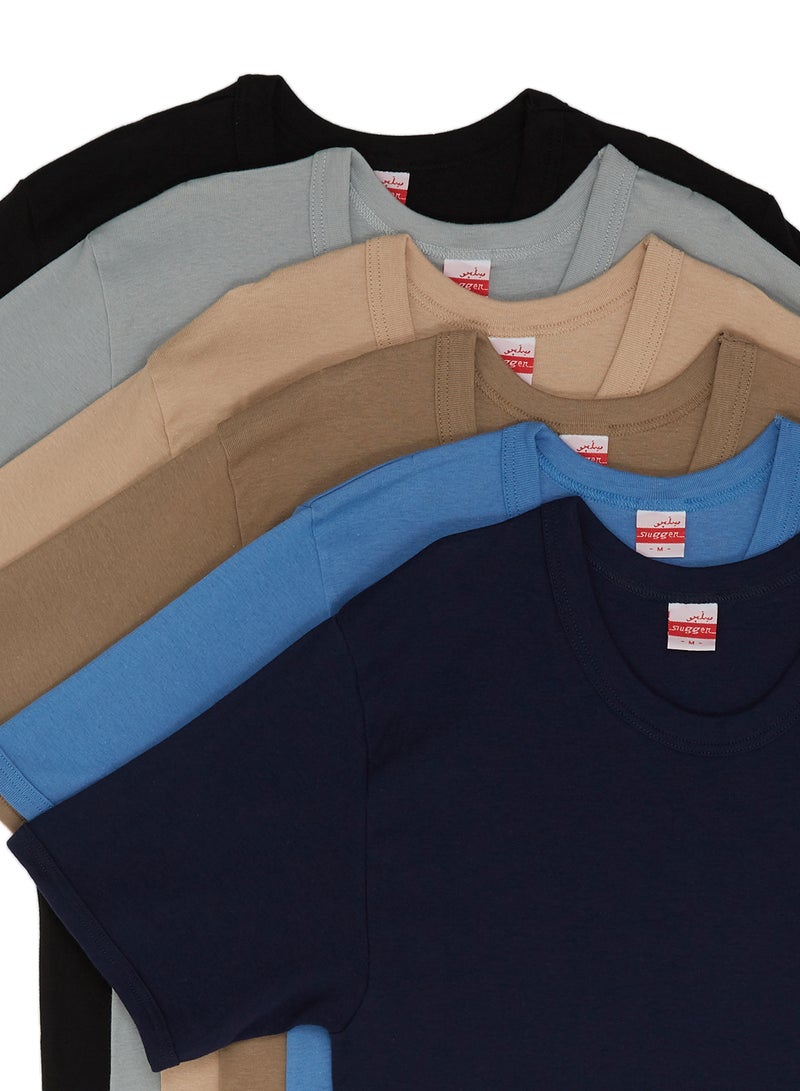 SLUGGER 6-Piece Round Neck Undershirt Multicolour  - Image 2