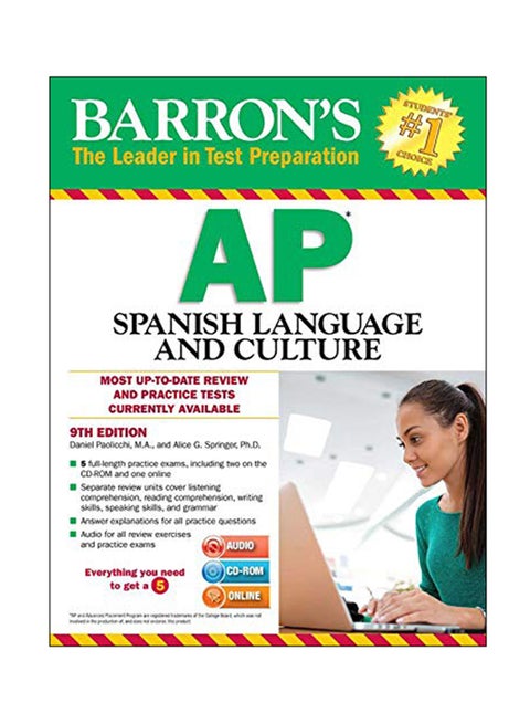 Barron's AP Spanish Language and Culture With MP3 CD And CD-ROM : The Leader In Test Preparation Paperback English by Daniel - 1-Feb-17