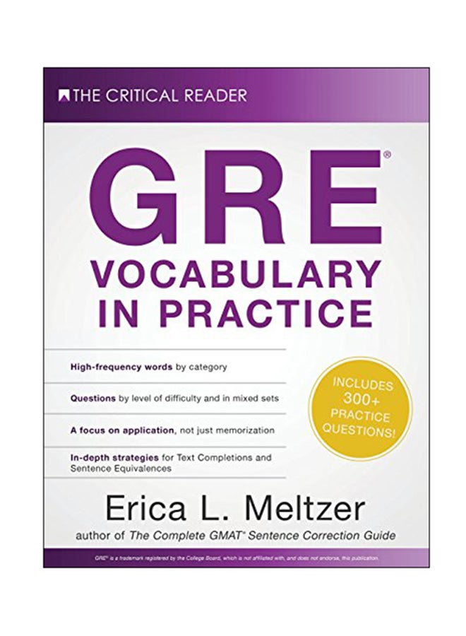 GRE Vocabulary In Practice paperback english - March 15, 2017