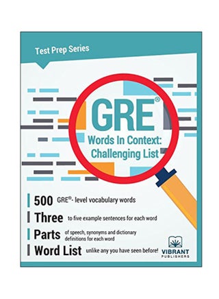 GRE Words in Context: Challenging List paperback english - April 6, 2017 - v1544425223/N19723514A_1