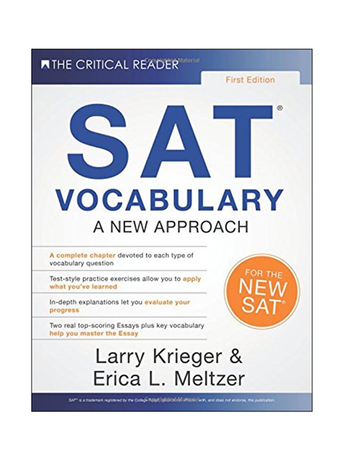 SAT Vocabulary - A New Approach Paperback English by Erica L. Meltzer - 21-Feb-17 