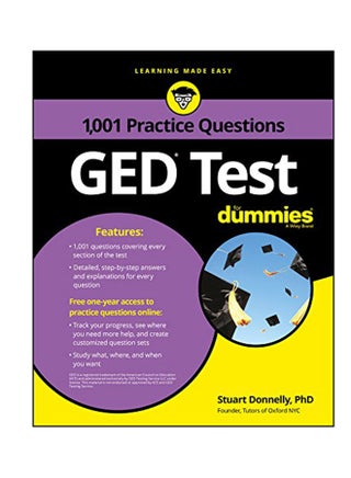 1, 001 GED Practice Questions For Dummies Paperback English by Stuart Donnelly - 15-Sep-17 - v1544425249/N19723667A_1