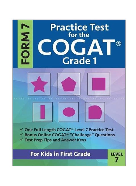 Practice Test For The COGAT Grade 1 Form 7 Level 7 Paperback English - 18-Oct-17