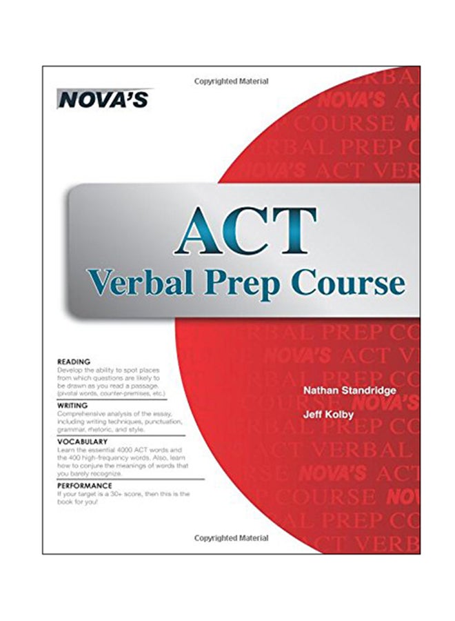 ACT Verbal Prep Course paperback english - 19-Jul-16