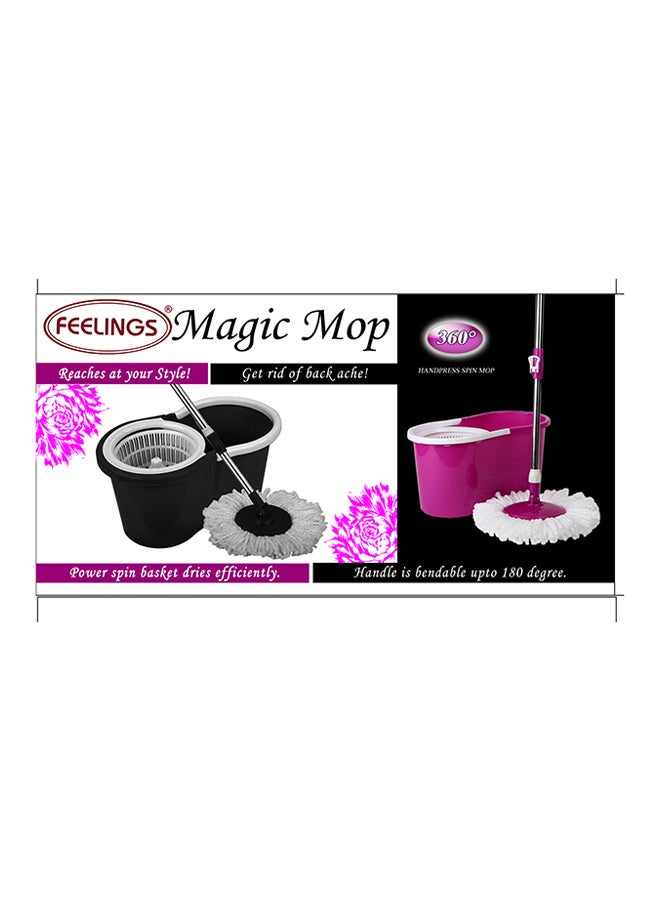 Feelings 2-Piece 360 Degree Rotating Mop Set Purple/Silver Standard - Image 4