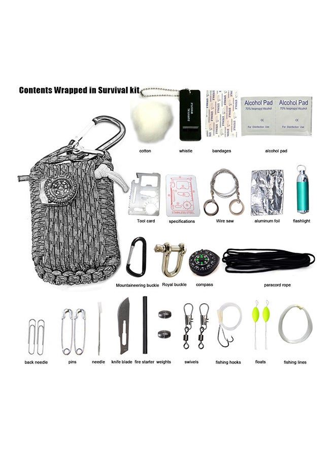 Umiwin 29-Piece Outdoor Survival Travel Accessories Emergency Kit 12x8x7cm - Image 2