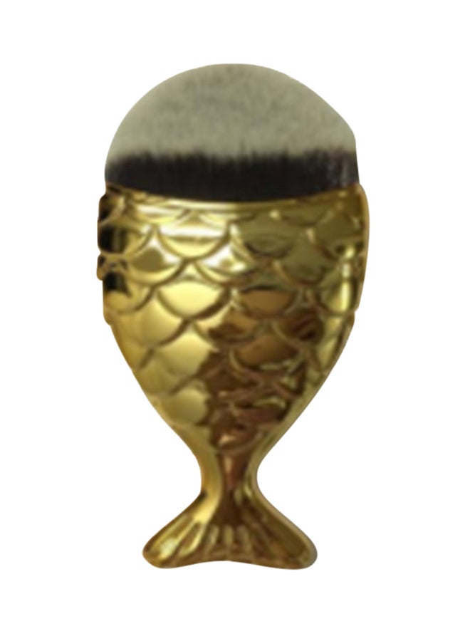 شاربدو فرشاة توزيع كريم الأساس ودمجه بشكل ذيل حورية البحر ذهبي