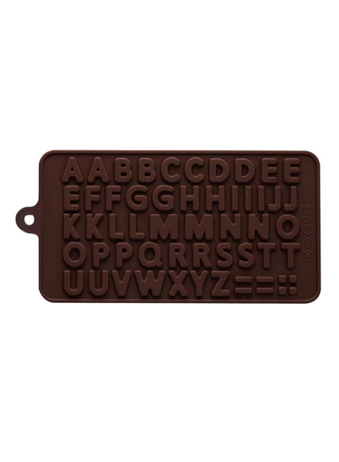 Alphabet Silicone Fondant Chocolate Mould Brown 21.3 x 11.5 x 0.5centimeter - v1544445528/N19828316A_1