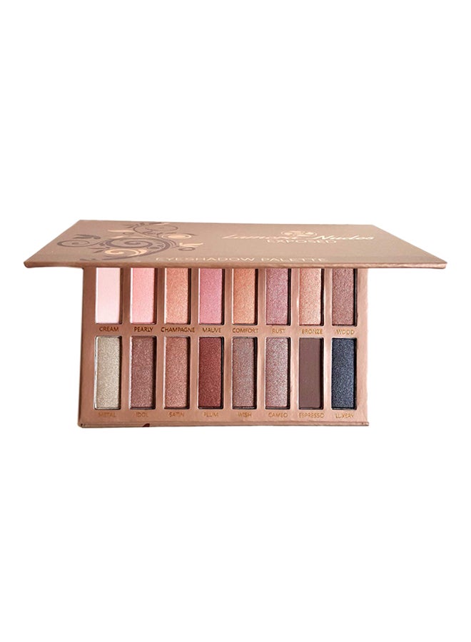Lamora 16-Colour Best Pro Eyeshadow Palette Pink/Grey/Brown - Image 1