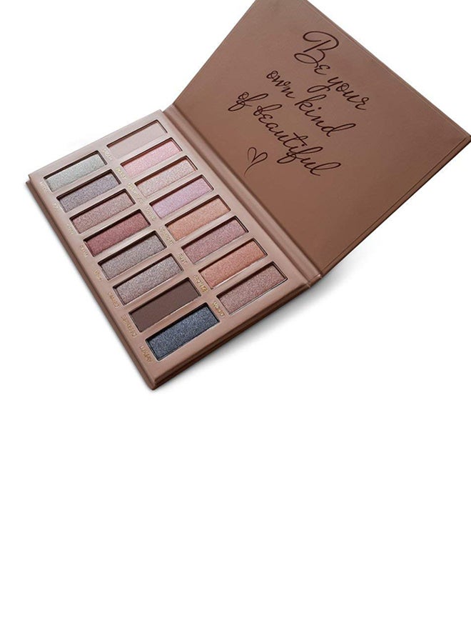 Lamora 16-Colour Best Pro Eyeshadow Palette Pink/Grey/Brown - Image 2