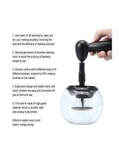 ZJchao Automatic Makeup Brush Cleaner Black/Clear  - Image 3