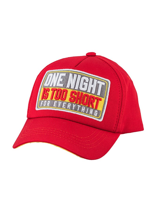 Caliente One Night Is Too Short For Everthing Cap Red  - Image 1