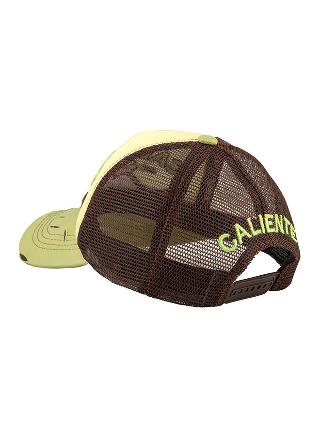 Caliente Senor Moustache Cap Green/Yellow/Brown  - Image 3