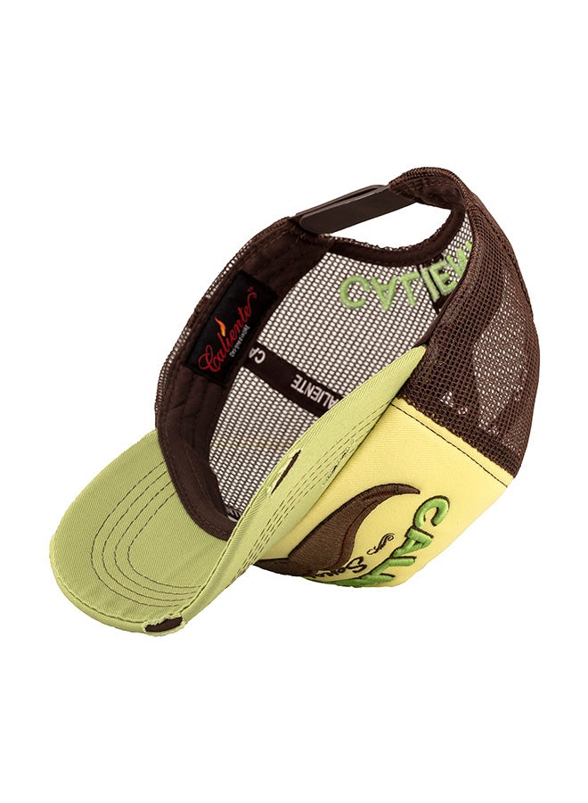 Caliente Senor Moustache Cap Green/Yellow/Brown  - Image 4