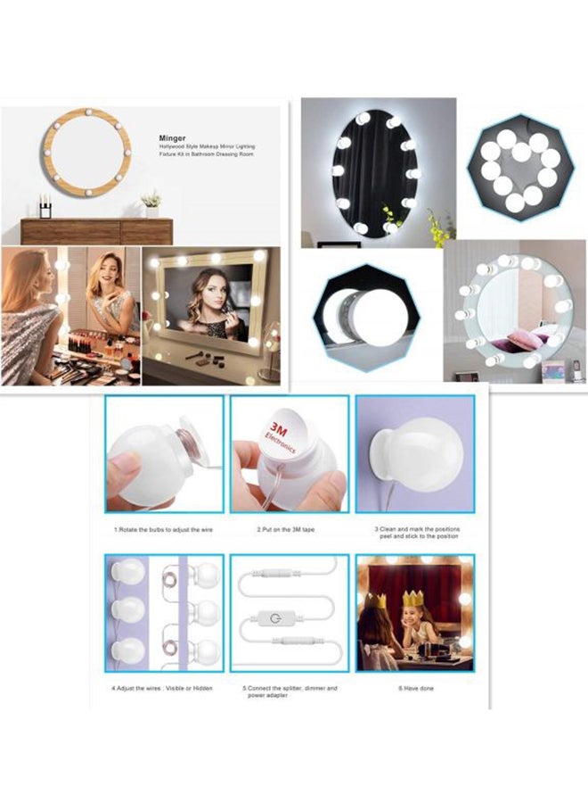 مرآة لغرفة الملابس بإضاءة LED أبيض  - Image 5