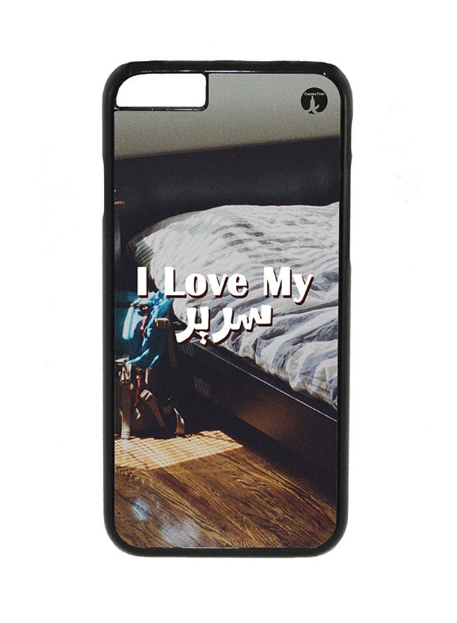 بي بي غطاء حماية واقٍ لهاتف أبل آيفون 6 نمط مطبوع بعبارة باللغتين العربية والإنجليزية