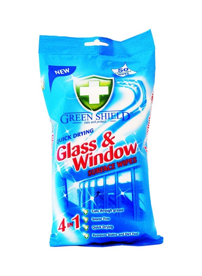 4-In-1 Glass And Windows Surface Wipes Green