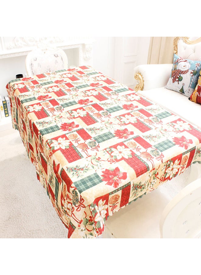 POLLEN LIFE Cloth Table Cloth Cream/Red/Green 28x18x2centimeter