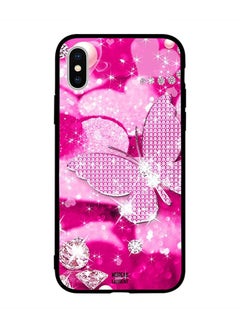 Moreau Laurent Skin Case Cover -for Apple iPhone X Diamonds & Pink Butterfly Diamonds & Pink Butterfly 