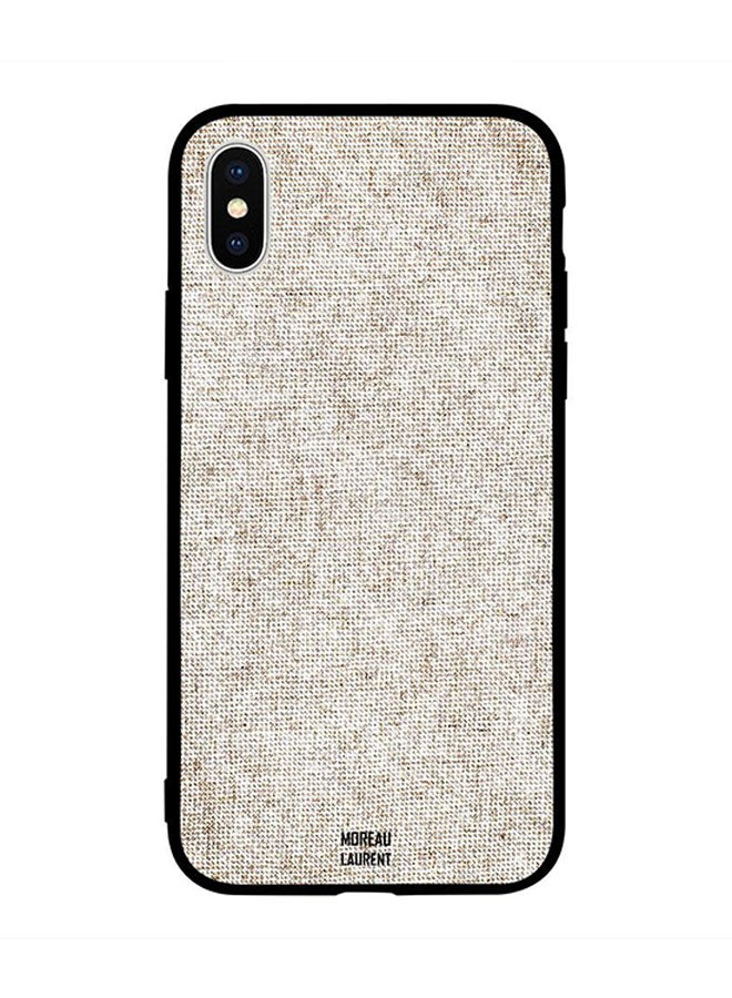 Moreau Laurent - Skin Case Cover -for Apple iPhone X Beige Color Jeans Pattern Beige Color Jeans Pattern - Image 1