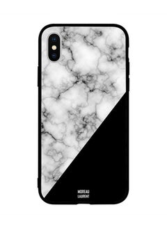 Skin Case Cover -for Apple iPhone X Black And White Triangal Marble Pattern Black And White Triangal Marble Pattern