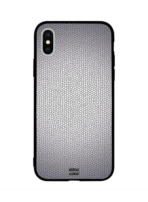 Skin Case Cover -for Apple iPhone X Cracks Grey Pattern Cracks Grey Pattern