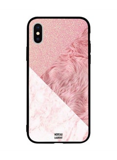 Skin Case Cover -for Apple iPhone X Cream Color Marble & Glitter Pattern Cream Color Marble & Glitter Pattern