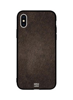 Skin Case Cover -for Apple iPhone X Leather Pattern Full Brown Leather Pattern Full Brown