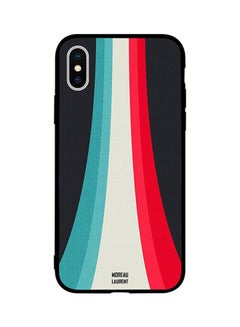 Skin Case Cover -for Apple iPhone X Light Blue White Red Way Pattern Light Blue White Red Way Pattern