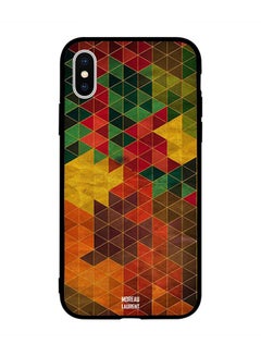 Skin Case Cover -for Apple iPhone X Multi Dark Color Tringale Shapes Pattern Multi Dark Color Tringale Shapes Pattern