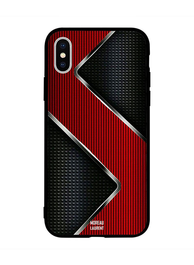 Moreau Laurent - Skin Case Cover -for Apple iPhone X Red & Black Steals Pattern Red & Black Steals Pattern - Image 1