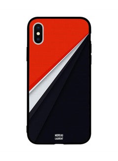Skin Case Cover -for Apple iPhone X Red White Black Combination Pattern Red White Black Combination Pattern