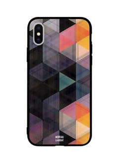 Skin Case Cover -for Apple iPhone X Texture Overly Tringale Shapes Texture Overly Tringale Shapes