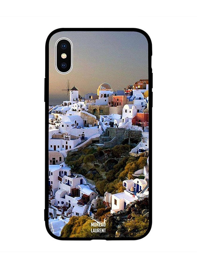 Moreau Laurent Protective Case Cover for Apple iPhone XS White Houses