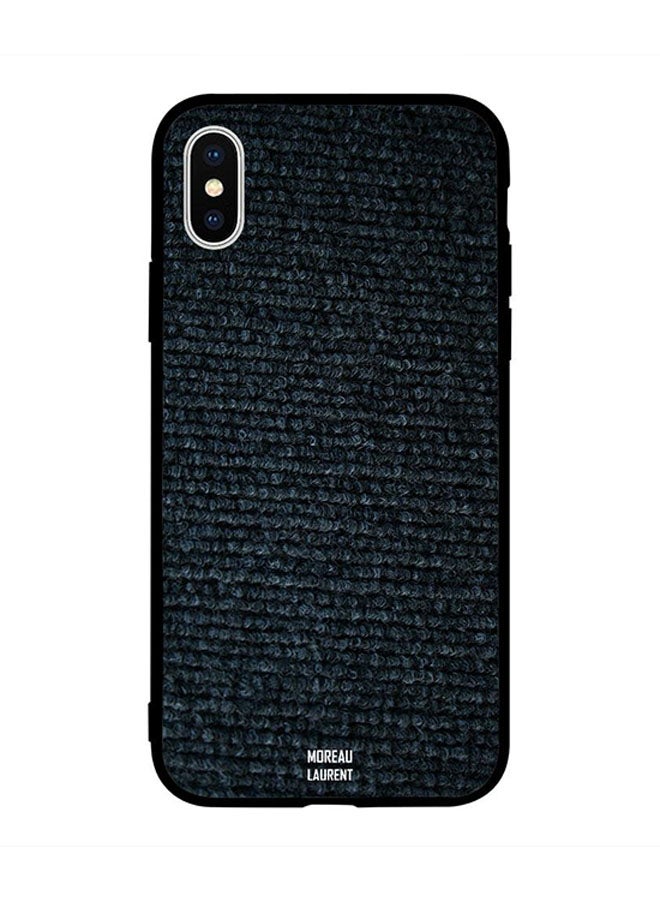 Moreau Laurent Protective Case Cover for Apple iPhone XS Black Wool Pattern 