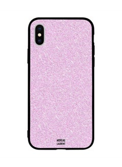 Protective Case Cover for Apple iPhone XS Light Pink Wool Pattern