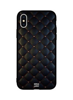 Protective Case Cover for Apple iPhone XS Stappers on Black Cloth Pattern